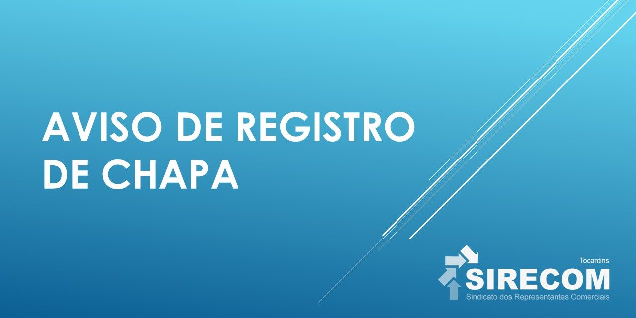 AVISO DE REGISTRO DE CHAPA